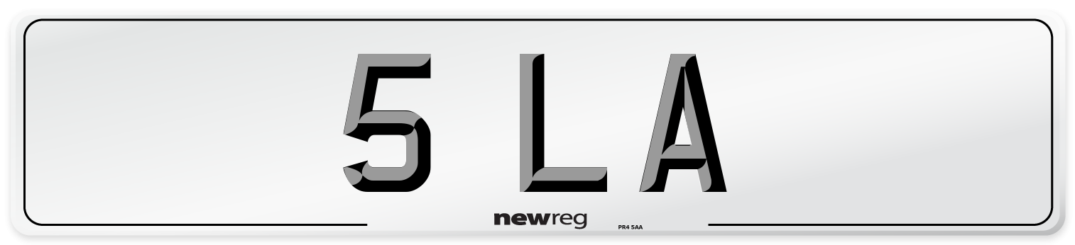 5 LA Number Plate from New Reg